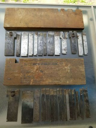 (2) Boxes Cutters For Stanley Plane Vintage Tools