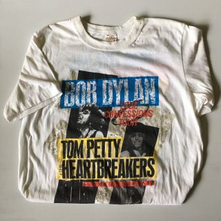 Vintage Xl 1986 Bob Dylan Tom Petty True Confessions Concert T - Shirt