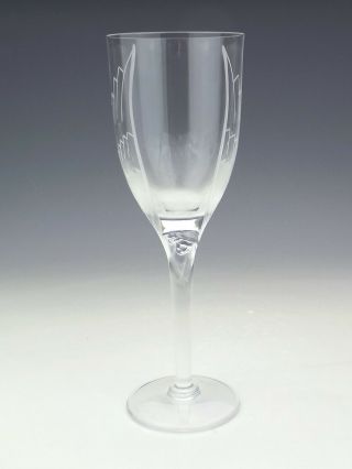 Vintage Lalique Glass Angels Design Clear & Frosted Wine Glass - Unusual