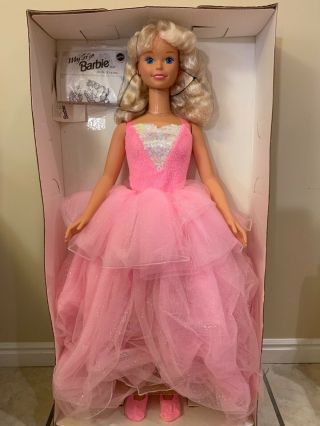 Vintage My Size Barbie Mattel Doll Rare Three Feet Tall Brunette