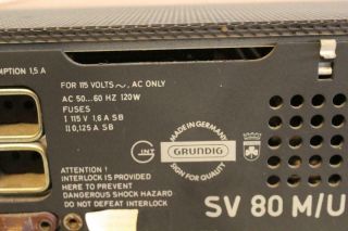 Vintage Grundig SV80M Solid State Integrated Amplifier Amp Made in Germany 6