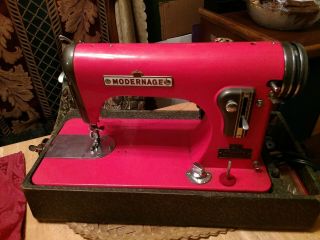 Vintage Electric Sewing Machine 35 Deluxe Precision Modernage With Foot Pedal