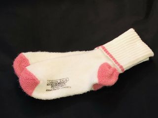 Vtg Rare Cushion Sole 75 Hi - Bulk Orlon Terry Fold Over Socks Size 8.  5 - 11