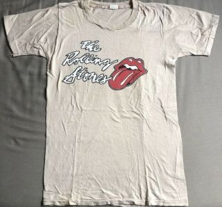 The Rolling Stones Lips Rare Vintage 70s Tour T Shirt Usa