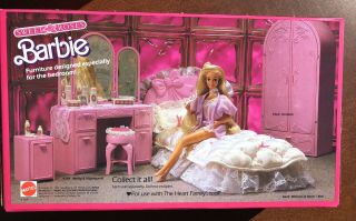 1987 Sweet Roses BARBIE Vanity & Nightstand Furniture Mattel 4764 NRFB BOX 3