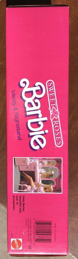 1987 Sweet Roses BARBIE Vanity & Nightstand Furniture Mattel 4764 NRFB BOX 6