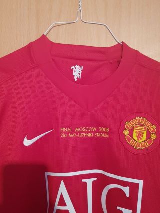 Rare Vintage Manchester United 2008 Champions League Final Shirt Ronaldo 7 Uefa