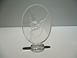 Rare R.  Lalique Woman On Vine Swing Hood Ornament Signed By Artist