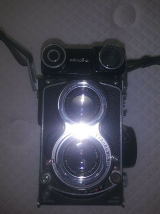 RARE Minolta Autocord III camera W/Rokkor 75mm f/3.  5 Citizen MVL Shutter 5