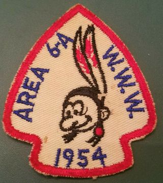 Vintage Boy Scout 1954 Area 6a Www Order Of The Arrow Patch