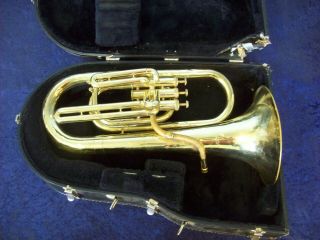 Vintage Schafer U.  S.  A.  Upright Baritone Horn,  Case