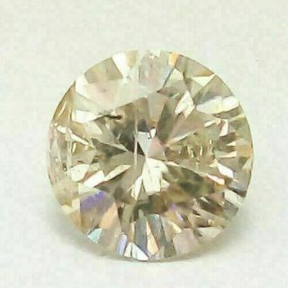 1.  50 Cts 6.  9mm Rare Ex Round Si1 Lab Certified Light Champagne Natural Diamond