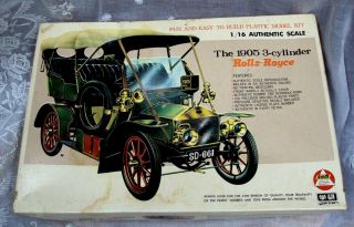 Vtg Japan Ahm Gakken Model Kit 1/16 Scale 1905 3 - Cylinder Rolls - Royce K - 302 - 798