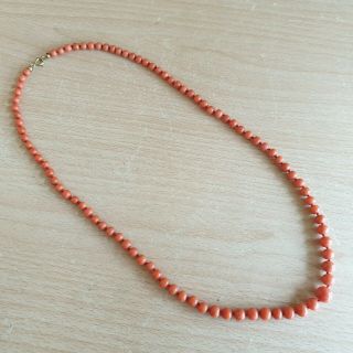6 Old Vintage Natural Undyed Chinese Coral Necklace Beads 19 Grams 6