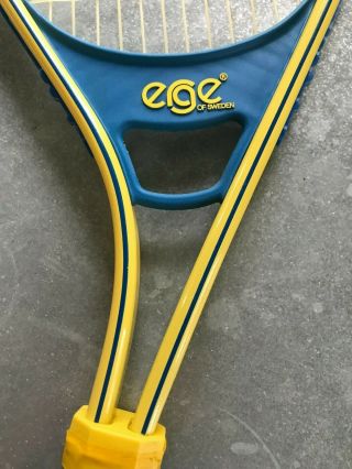 Erge of Sweden Curved Grip Tennis Racket Vintage Ergonomic Bend Racquet Rare 6