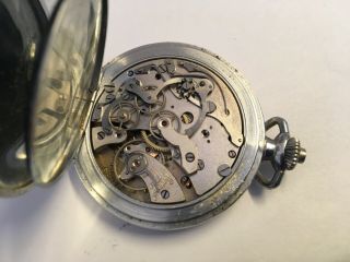 Vintage Men’s Chronograph Military Pocket Watch Swiss Made