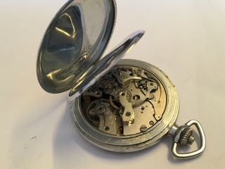 Vintage Men’s Chronograph Military Pocket Watch Swiss Made 4
