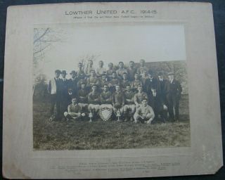 Rare 1914 - 15 Vintage Photo Lowther United A.  F.  C Football Team,  York,  Yorkshire