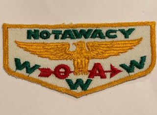 Order Of The Arrow Notawacy Lodge 205 F1 Rare First Flap