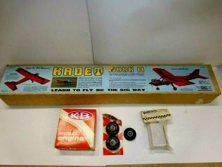 Vintage Sig Kadet Mark Ii Airplane Kit & K&b 4011.  40 R/c Engine & More.