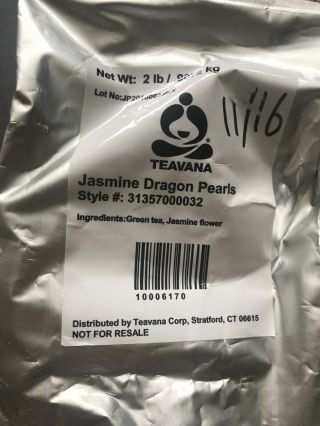 TEAVANA RARE Jasmine Dragon Pheonix Pearls Green Tea Discontinued 2 Lbs 2