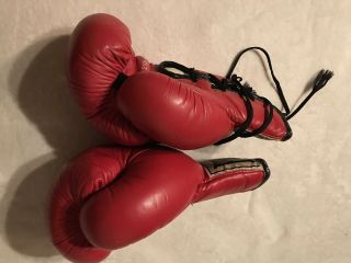Vintage EVERLAST 2108 Youth or Small Adult Boxing Gloves Red Made in USA 5
