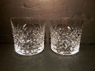 Vintage Waterford Crystal Alana (1952 -) Set Of 2 Old Fashioned 3 3/8 " 9oz