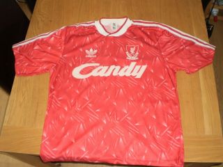 Vintage Liverpool Candy Home Shirt 87 - 88 Size 42 - 44