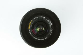 Vintage Minolta MC W.  Rokkor - X 24mm f2.  8 Lens - - 3