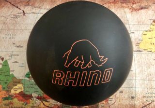 Vintage Rhino Bowling Ball Undrilled 14.  4lbs.