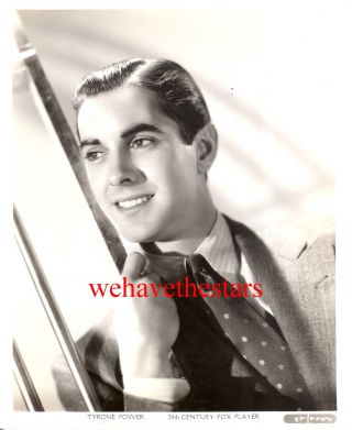 Vintage Tyrone Power Quite Handsome Sexy 37 Early Publicity Portrait By Kornman