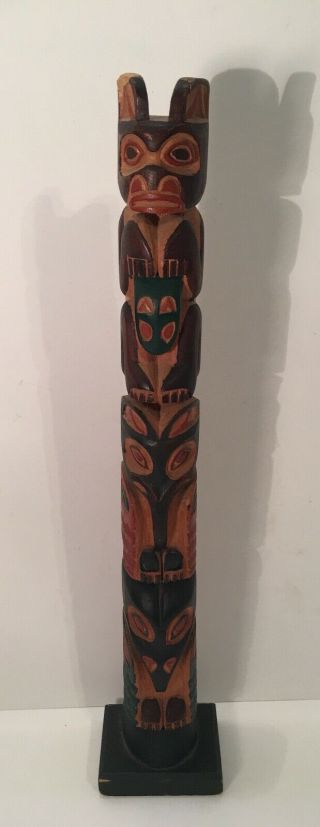 Vintage Hand Carved Native American Totem Pole