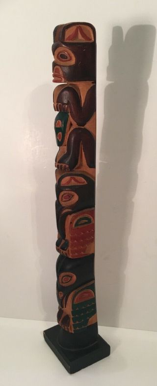 Vintage Hand Carved Native American Totem Pole 3