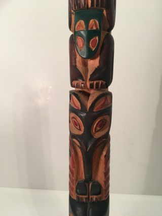 Vintage Hand Carved Native American Totem Pole 6