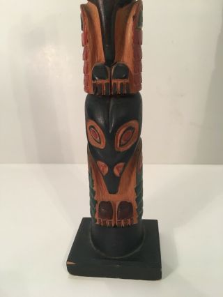 Vintage Hand Carved Native American Totem Pole 7