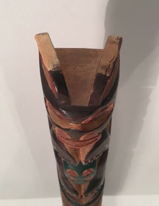 Vintage Hand Carved Native American Totem Pole 8