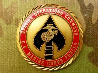 Rare,  2 Star General,  Usmc Special Operations Command,  Challenge Coin