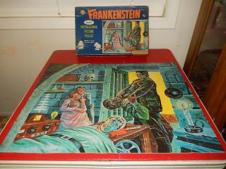 Vintage 1960 ' s Jaymar Frankenstein Puzzle Complete with Box 3