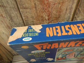 Vintage 1960 ' s Jaymar Frankenstein Puzzle Complete with Box 8