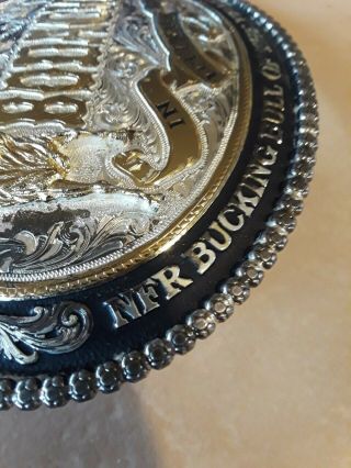 Vintage BODACIOUS Belt BUCKLE 94 - 95 PRCA BUCKING BULL OF THE YEAR - Silver Plated 3