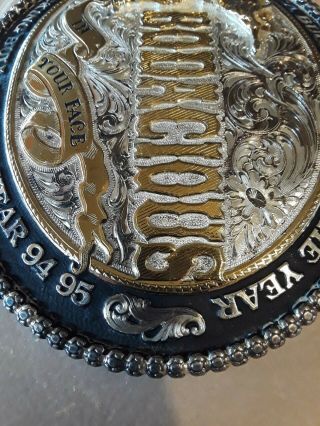 Vintage BODACIOUS Belt BUCKLE 94 - 95 PRCA BUCKING BULL OF THE YEAR - Silver Plated 7