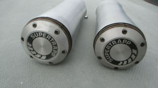 SUPERTRAPP MUFFLERS END CANS PAIR VINTAGE 1980 ' s ALUMINUM 2