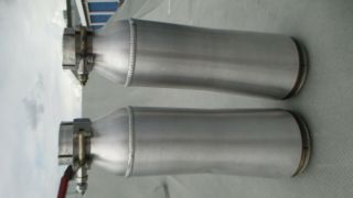 SUPERTRAPP MUFFLERS END CANS PAIR VINTAGE 1980 ' s ALUMINUM 8