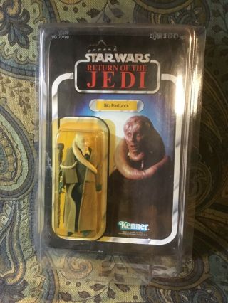 Vintage Kenner 1983 Star Wars Return Of The Jedi Rotj Bib Fortuna Afa 70 Moc