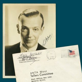 1980 Theatrical Ballot Double - Signed Fred Astaire Autograph,  Vintage 5x7 Photo