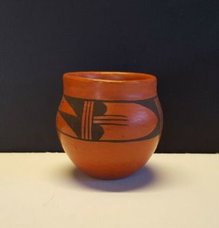 Hopi Pottery,  Vintage Redware,  Small Pot,  Signed,  Awesome Piece