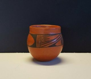 Hopi Pottery,  Vintage Redware,  Small Pot,  Signed,  Awesome Piece 2