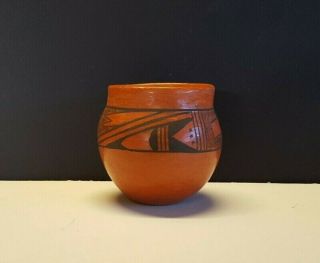 Hopi Pottery,  Vintage Redware,  Small Pot,  Signed,  Awesome Piece 3