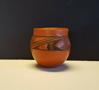 Hopi Pottery,  Vintage Redware,  Small Pot,  Signed,  Awesome Piece 5