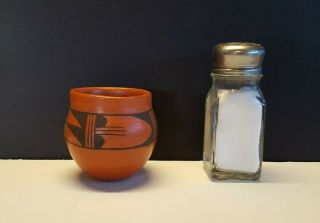 Hopi Pottery,  Vintage Redware,  Small Pot,  Signed,  Awesome Piece 8